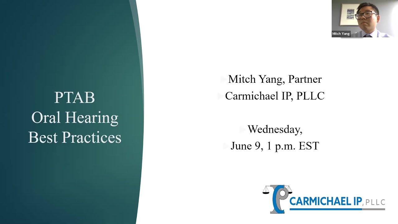 PTAB Practitioner's Series:  PTAB Oral Hearing Best Practices