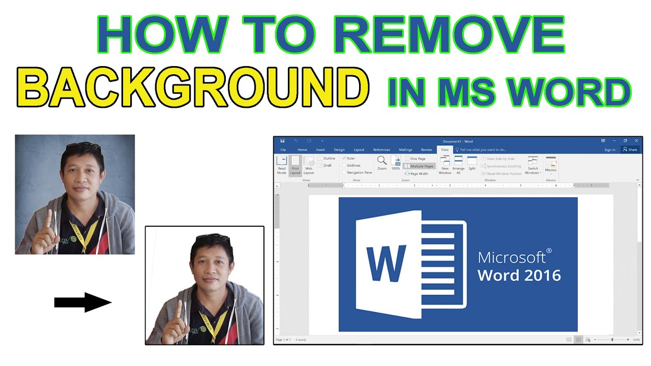 HOW TO REMOVE IMAGE'S BACKGROUND IN MS WORD, FOR BEGINNERS