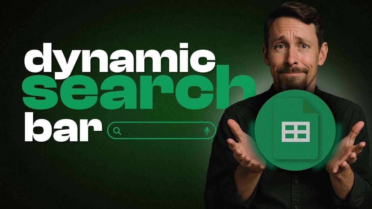 Build a Smart, Dynamic Search Bar in Google Sheets (No Add-ons Needed)