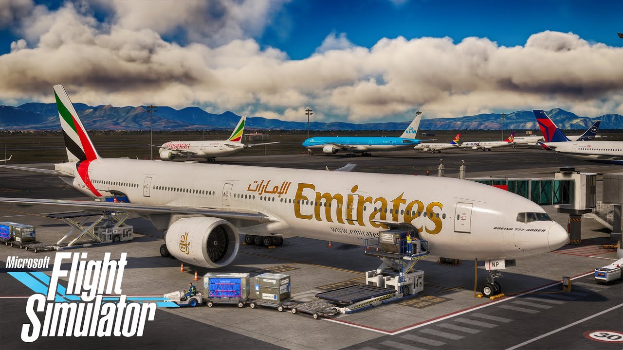 Полный перелет из Дубая в Кейптаун | Boeing 777-300ER от Emirates | MSFS 2020 Ультрареалистичный ...