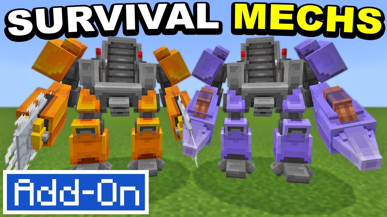 Аддон SURVIVAL MECHS в Minecraft!