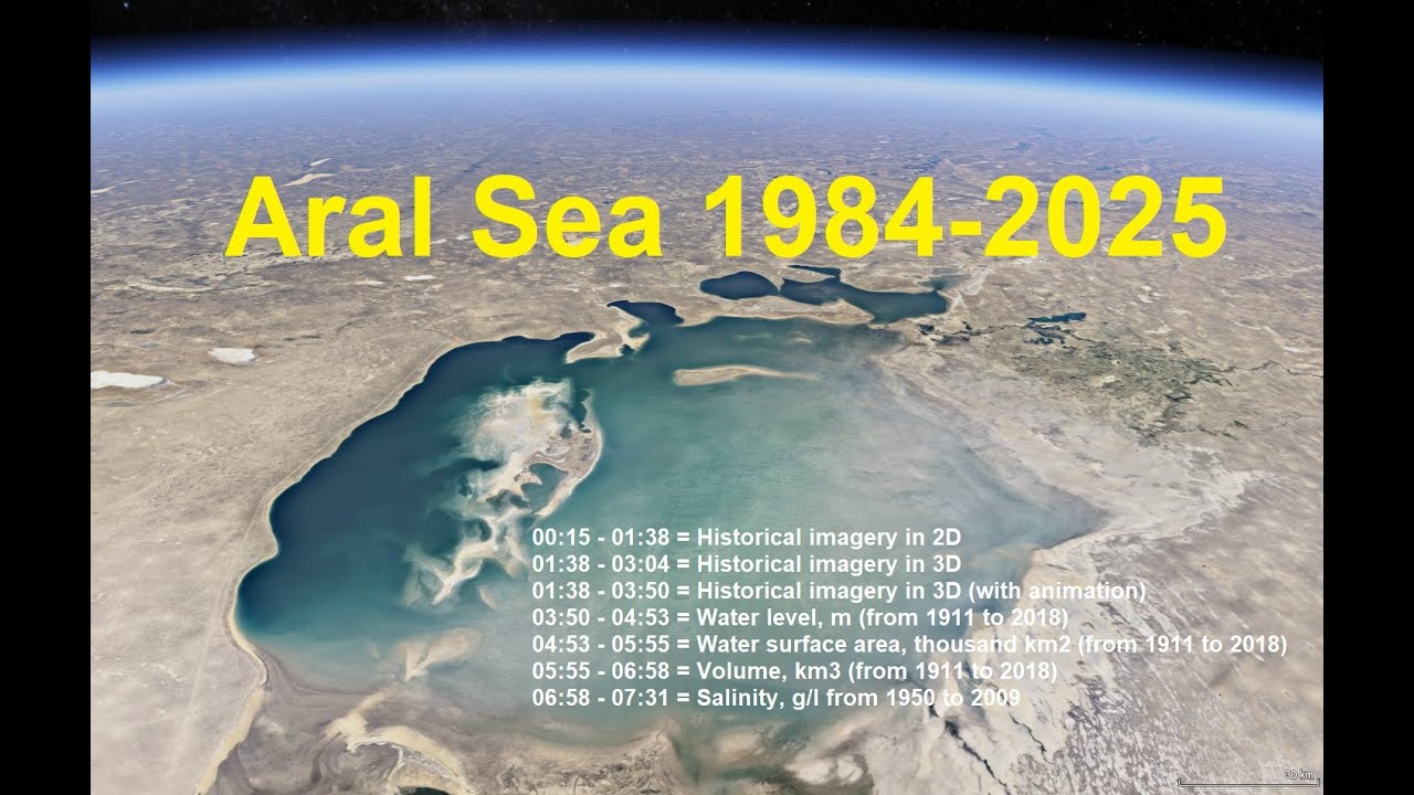 Aral Sea 1984-2025 : Historical imagery