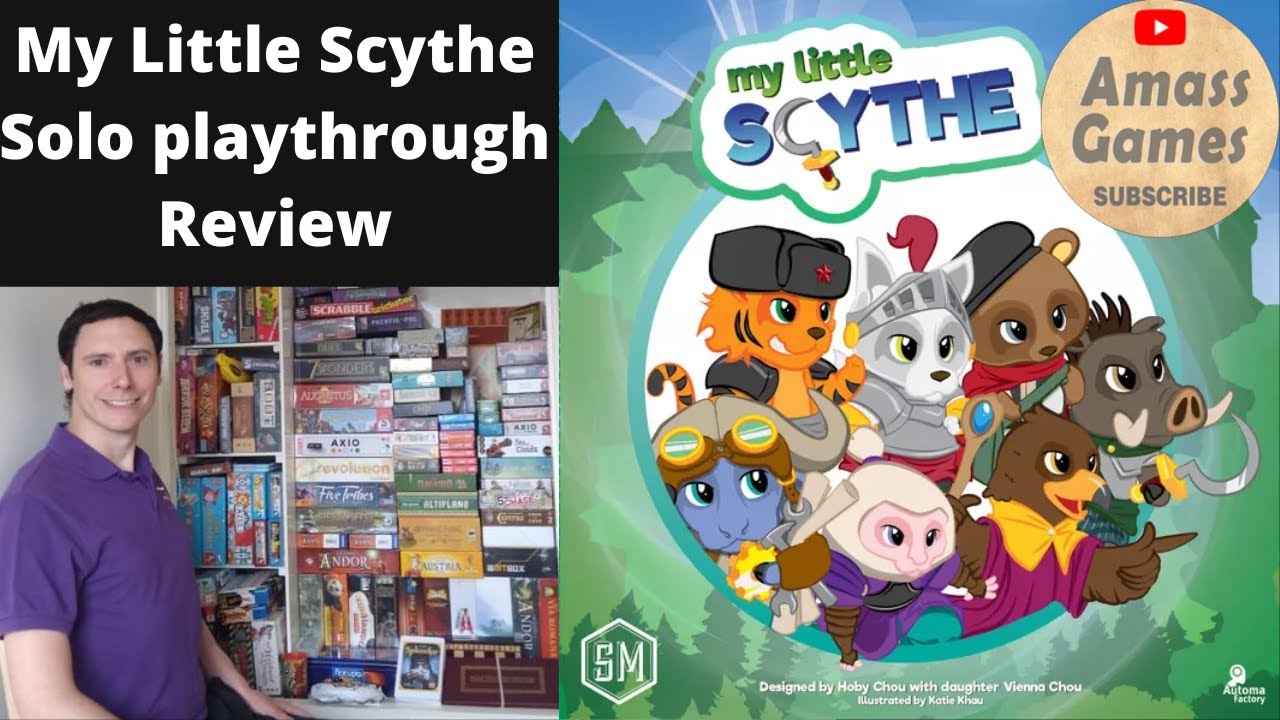 Solo playthrough - My Little Scythe board game. How to setup, play and review by * AmassGames * pies