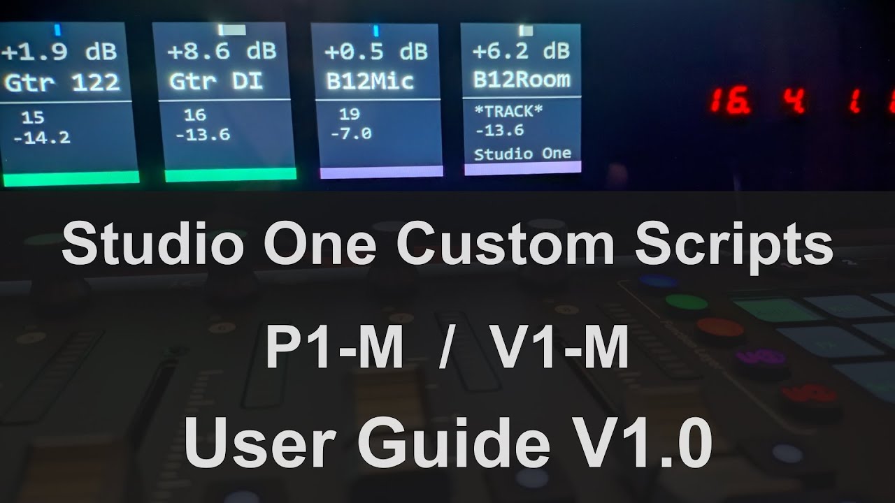 User Guide (V1.0) - iCON P1-M & V1-M Custom Scripts for Studio One