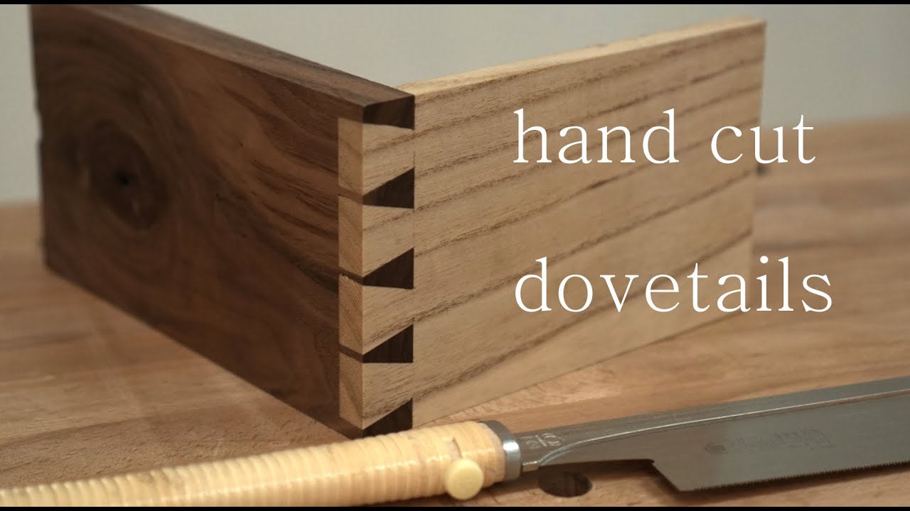 [목공/woodworking ] 수공구로 주먹장 만들기 |  making hand cut dovetails