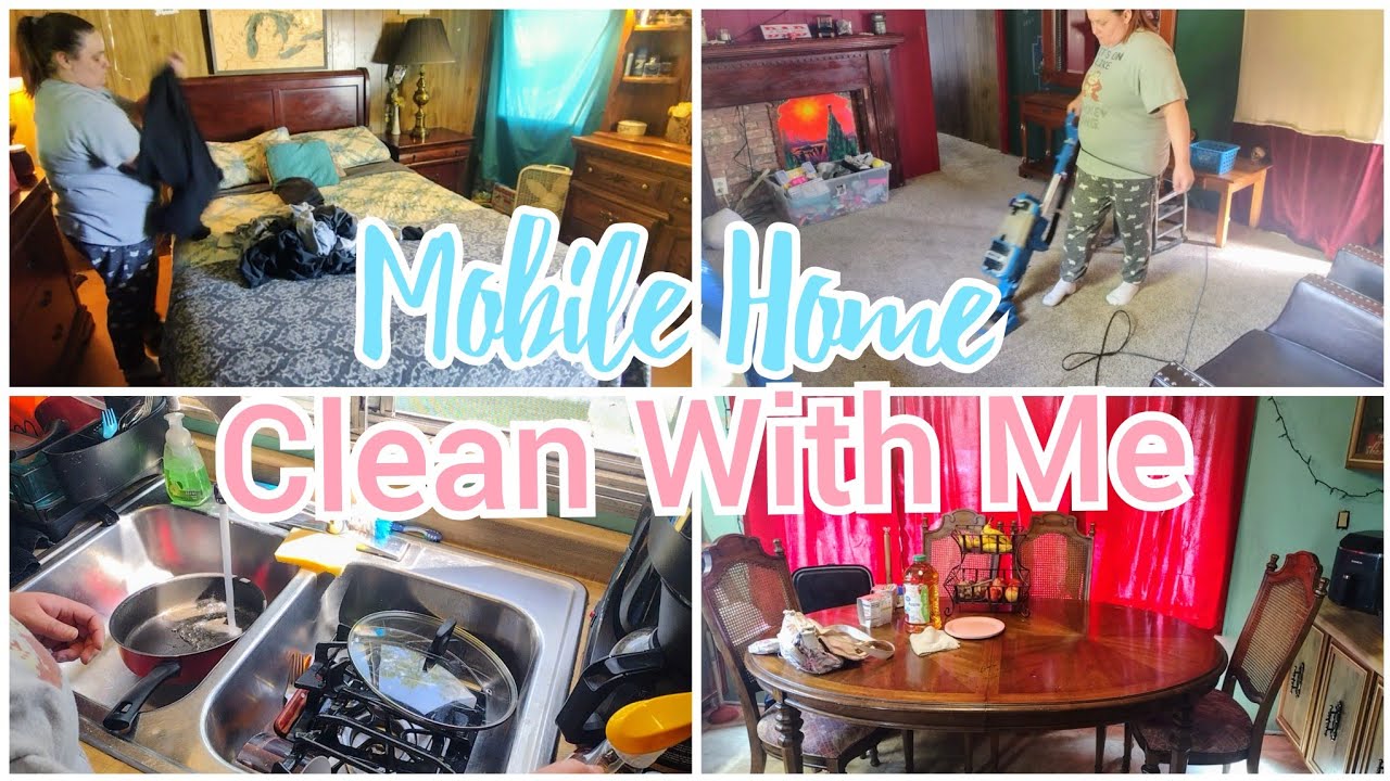 SINGLE WIDE TRAILER #cleanwithme | REALISTIC CLEANING MOTIVATION