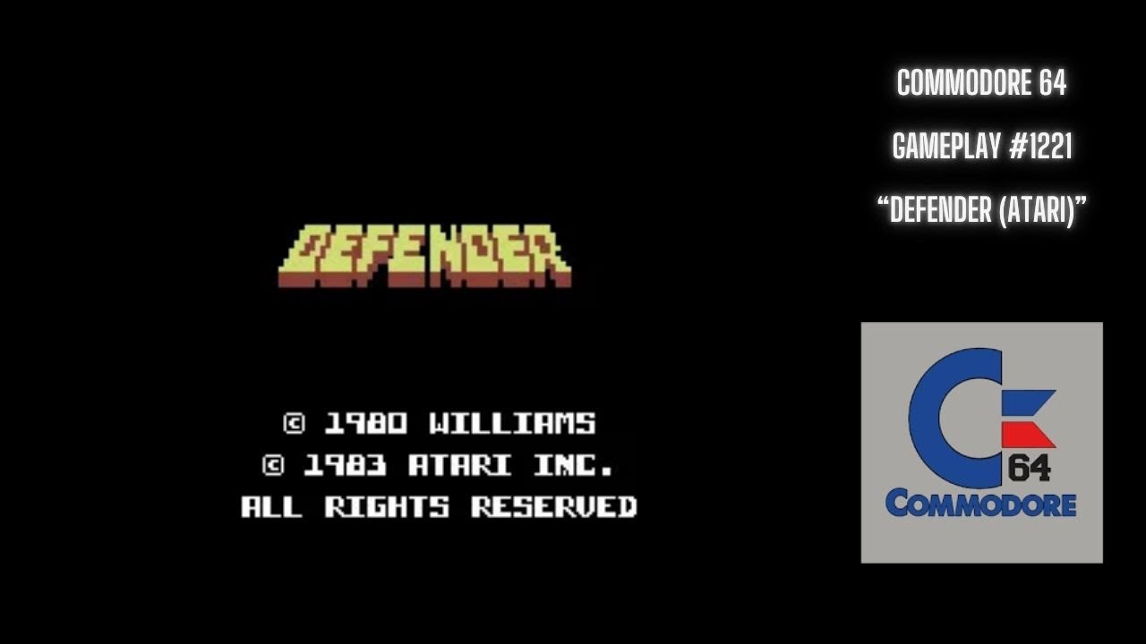 Defender (Atari) (Commodore 64 / Gameplay #1221)