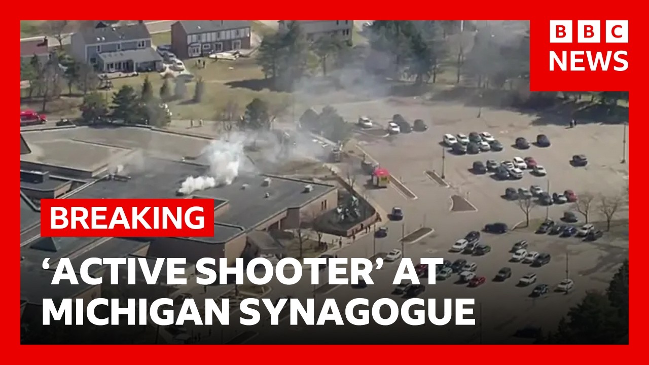 FBI respond to reports of 'active shooter' at Michigan synagogue | BBC News
