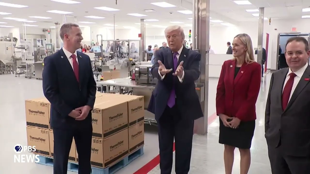 WATCH: Trump tours pharmaceutical company in Ohio, touts efforts to lower drug prices