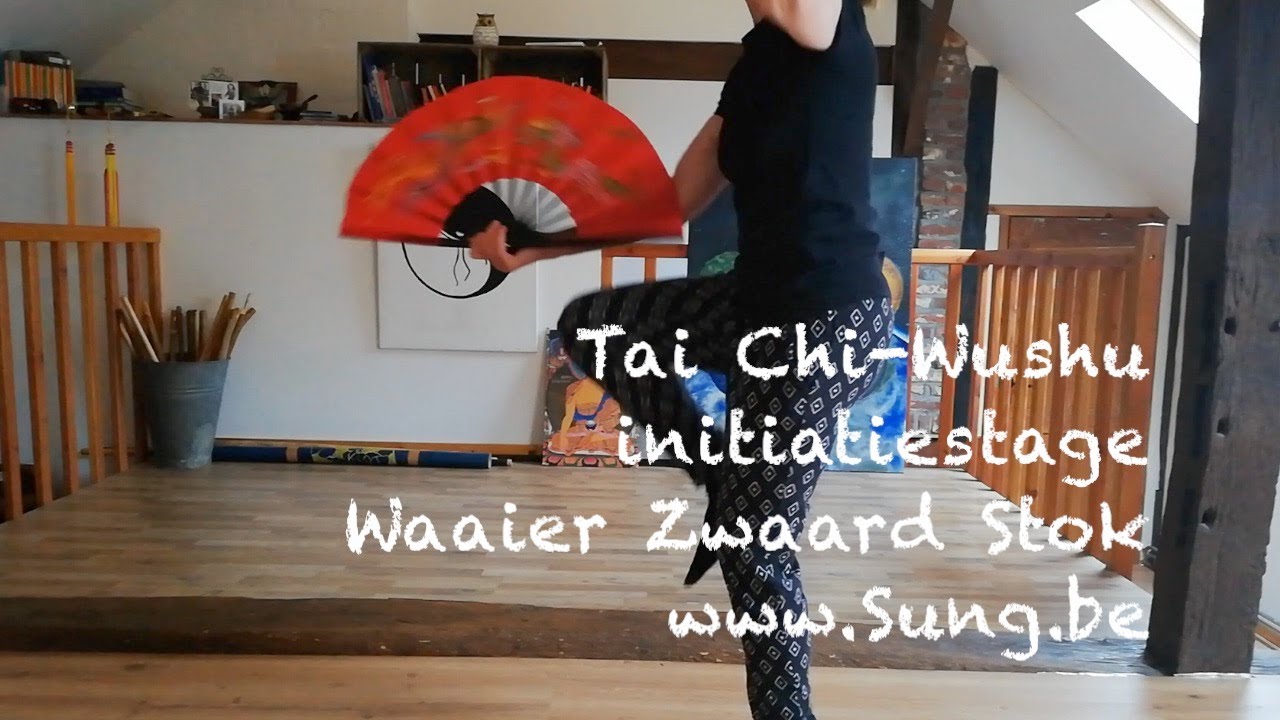 Zwaard, waaier, korte stok initiatiestage : Tai Chi - Wu Shu