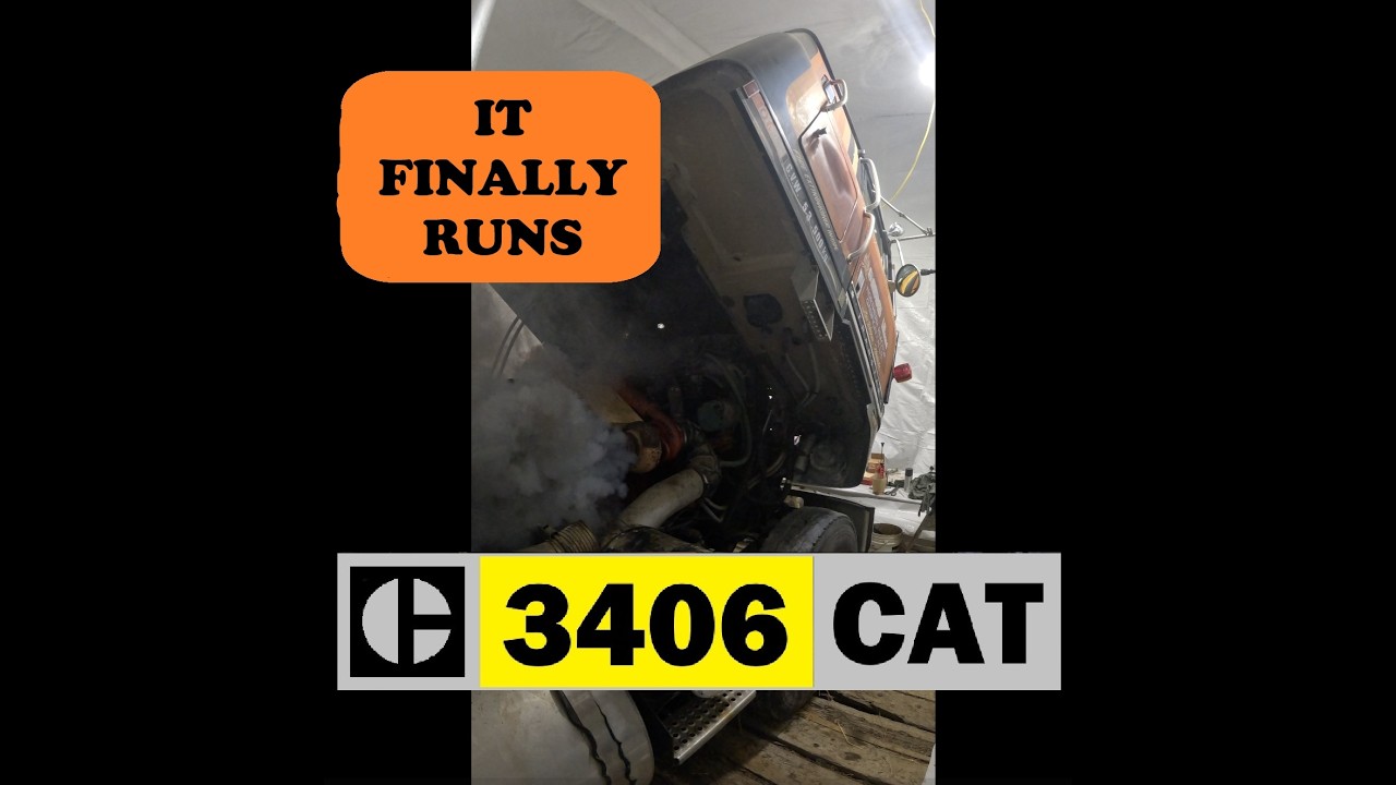 Первый запуск двигателя Cat, освобождение застрявшего 3406A #грузовик #механик #водительгрузовика...