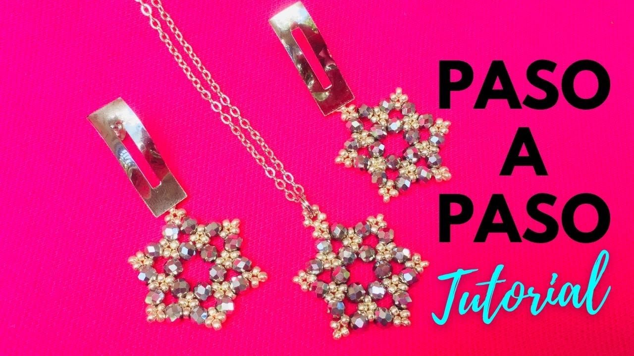 jewellery making at home / beads jewelry making / ARETES DE COPO DE NIEVE FACILES DE HACER / COBEADS