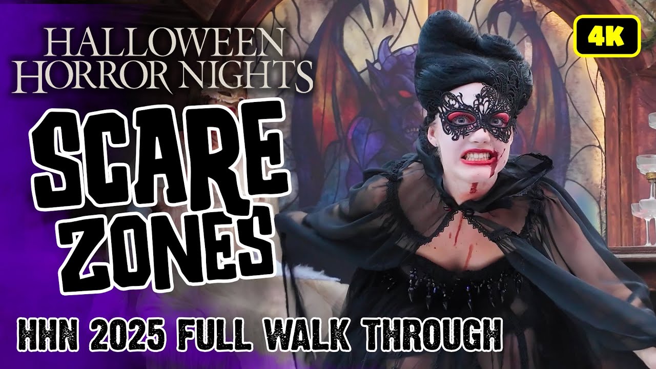 Scare Zones at Halloween Horror Nights 2025 - Full Day and Night Walk Throughs Of All Zones at HHN34