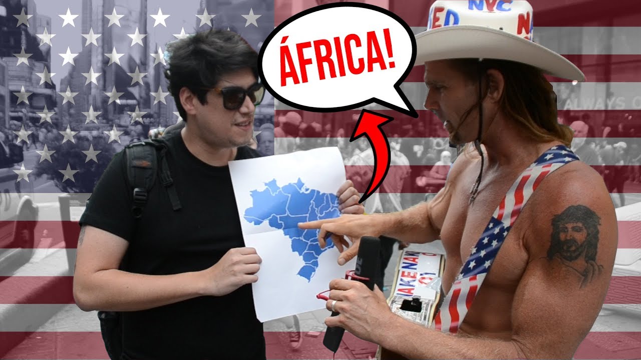 DESAFIO: OS AMERICANOS CONSEGUEM RECONHECER O MAPA DO BRASIL?! | Teste de Inteligência