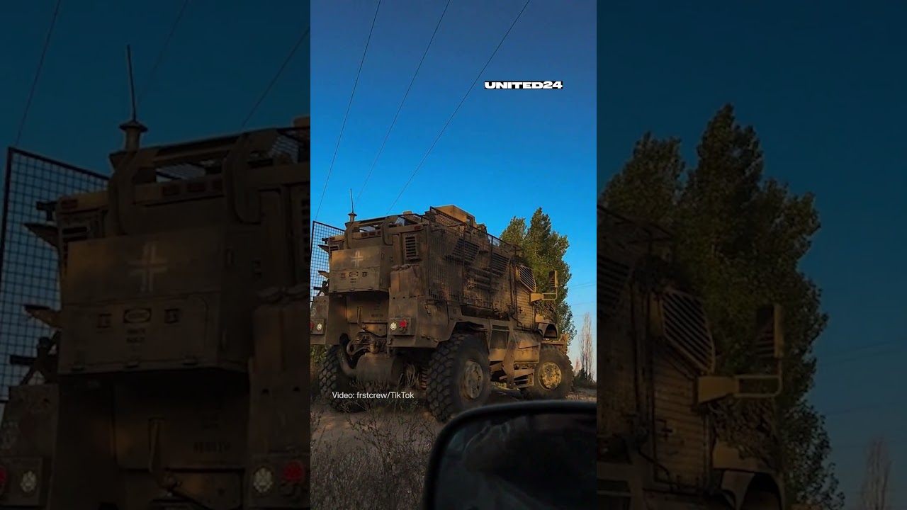Poranna patrola na amerykańskim MaxxPro MRAP w Ukrainie #wojnaWukrainie