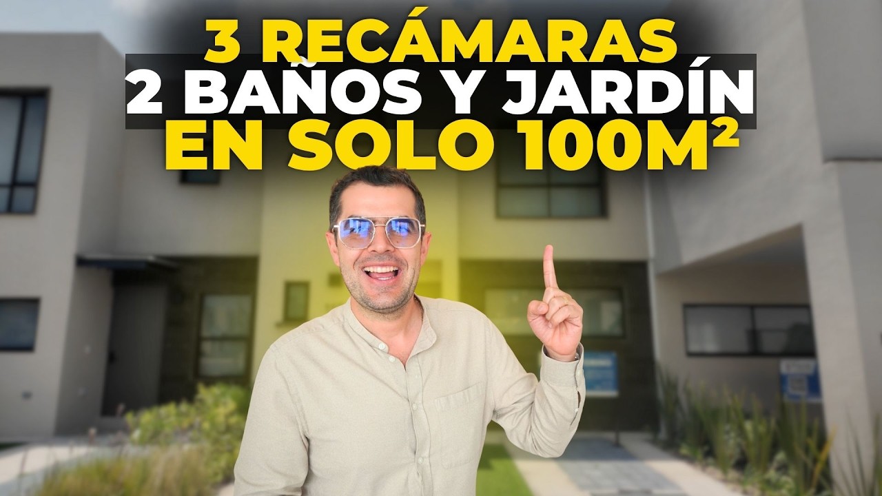 Dise&ntilde;o de CASA con 3 rec&aacute;maras, 2 ba&ntilde;os y jard&iacute;n en menos de 100 m&sup2;