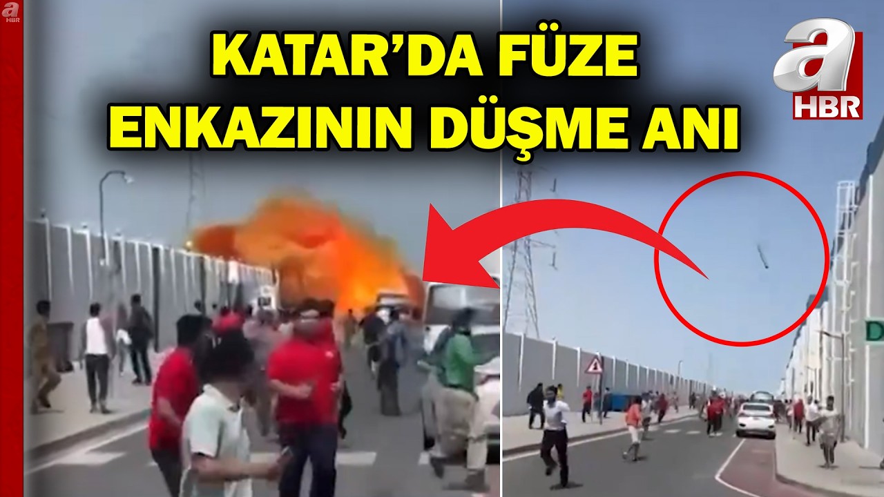 Katar'da İmha Edilen Füze Enkazı Böyle Düştü! | A Haber