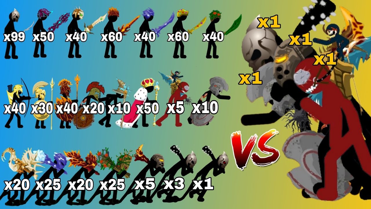 Final Boss, Giant Leader, Kai Rider, Stone Giant Teams Vs All Unit's - Stick War Legacy 