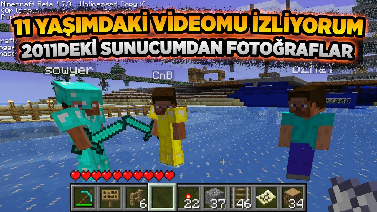 11 Yaşımdaki Minecraft Videomu İzliyorum ve 2011 Yılındaki Sunucu Fotoğraflarına Bakıyorum