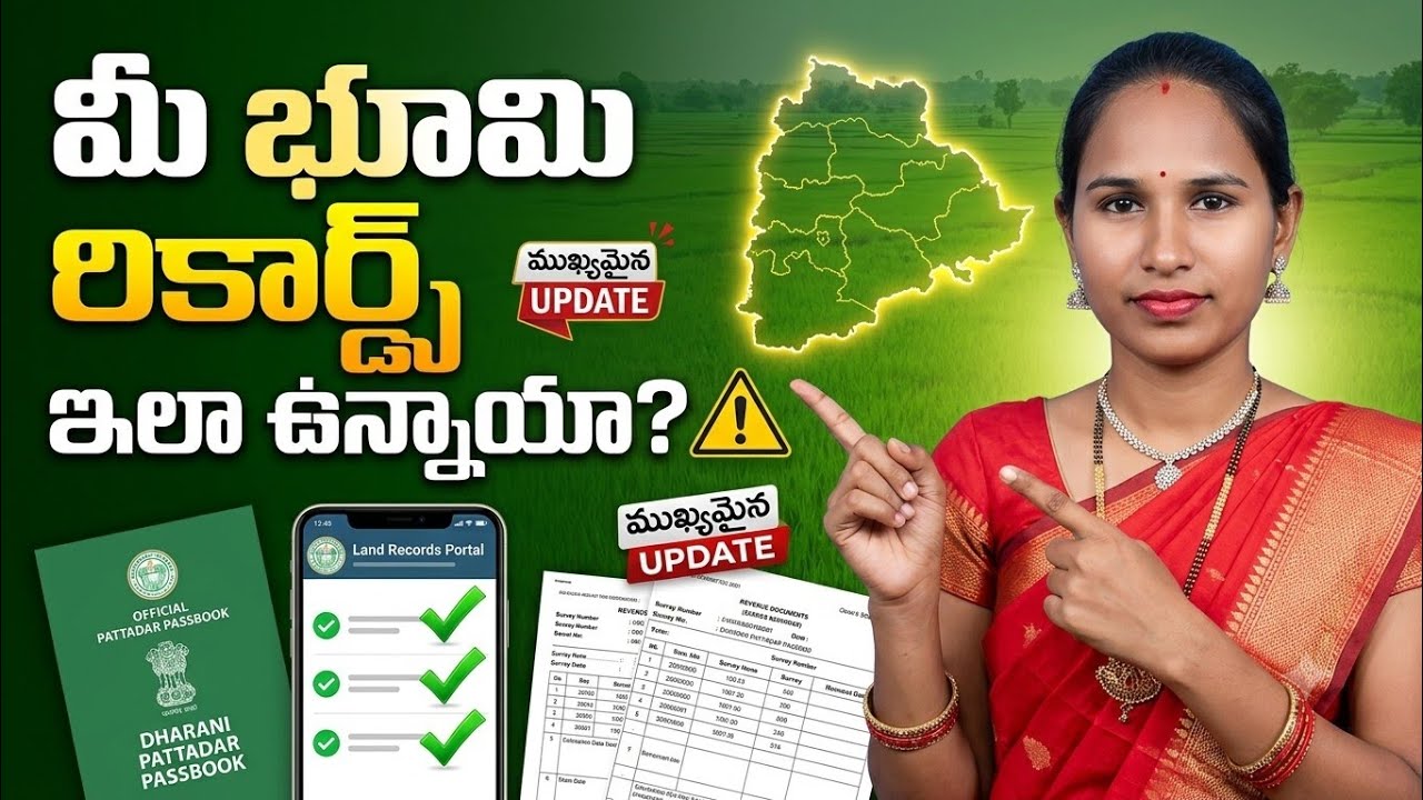 Telangana Bhu Bharati Land Records 2026: మీ భూమి వివరాలు ఆన్&zwnj;లైన్&zwnj;లో ఎలా చెక్ చేయాలి?