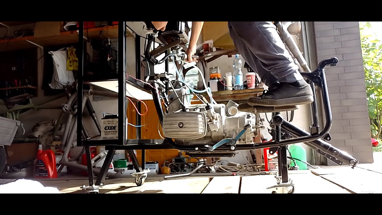 Assembling the Dnepr motorcycle engine part 7  Engine starting