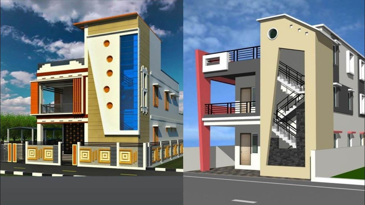 Top Two Floor Front Elevation Designs 2021| Latest Double Floor House Front Designs 2021#housedesign