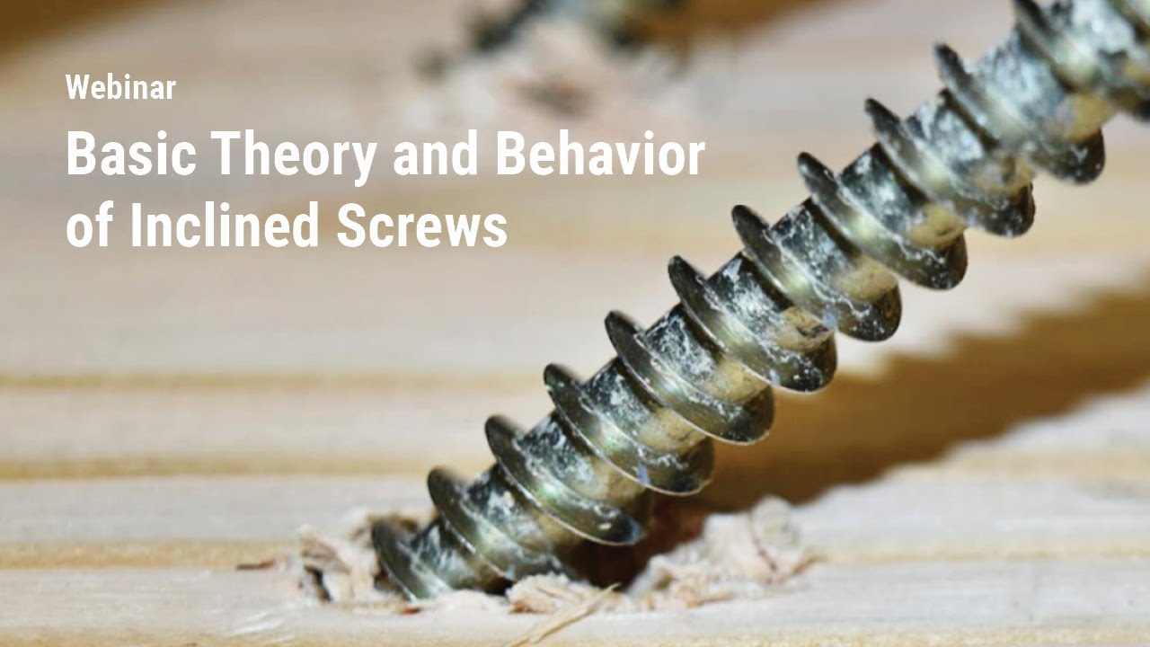 Basic Theory and Behavior of Inclined Screws, Jan. 2018