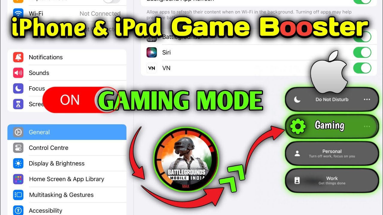 Enable Gaming Mode in iPhone / iPad Setting for PUBG / BGMI | Game Booster IOS