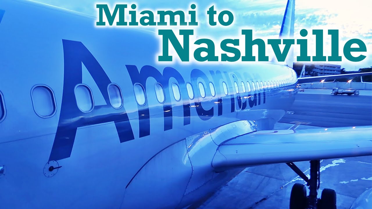 Full Flight: American Airlines A319 Miami to Nashville (MIA-BNA)