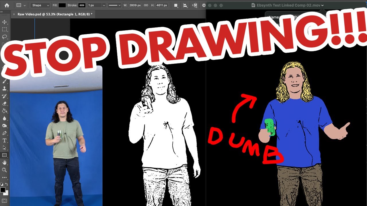 CAN'T DRAW?!?! How To ANIMATE Without Drawing ANY LINES(EbSynth Tutorial)