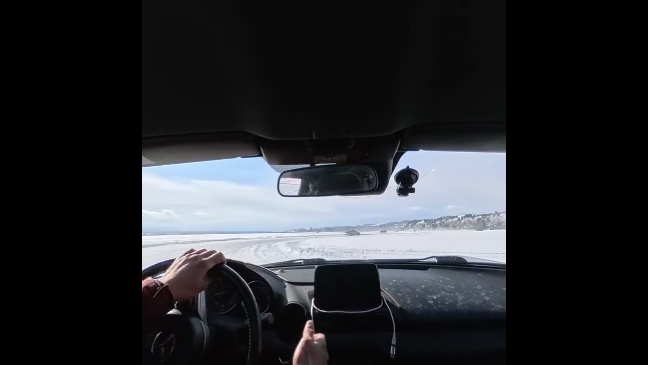 The Annual Frozen lake sideways in a ND2 Miata