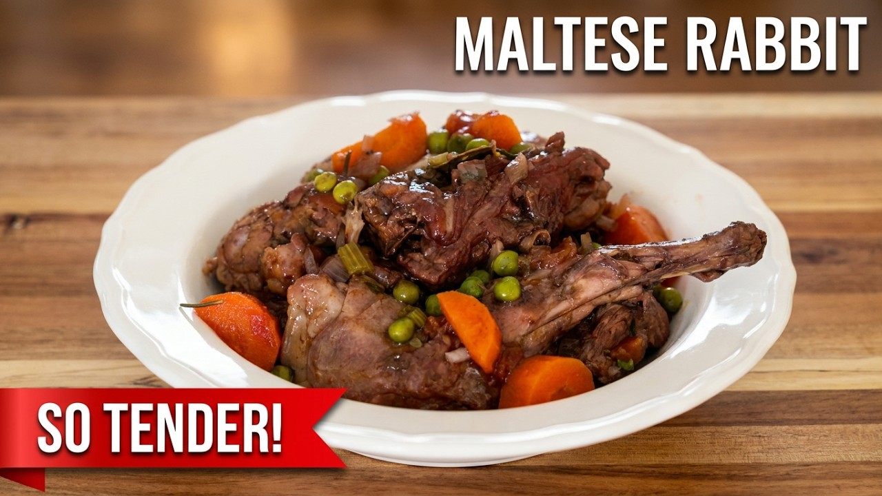 Authentic Maltese Rabbit Stew 🇲🇹 The Secret Cooking Trick You Need to Try