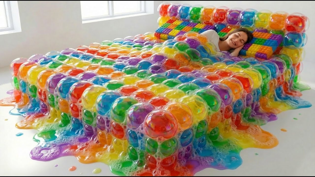 Which Color Dream Bed Would You Choose? 🛏️✨ | Ultimate Oddly Satisfying AI ASMR