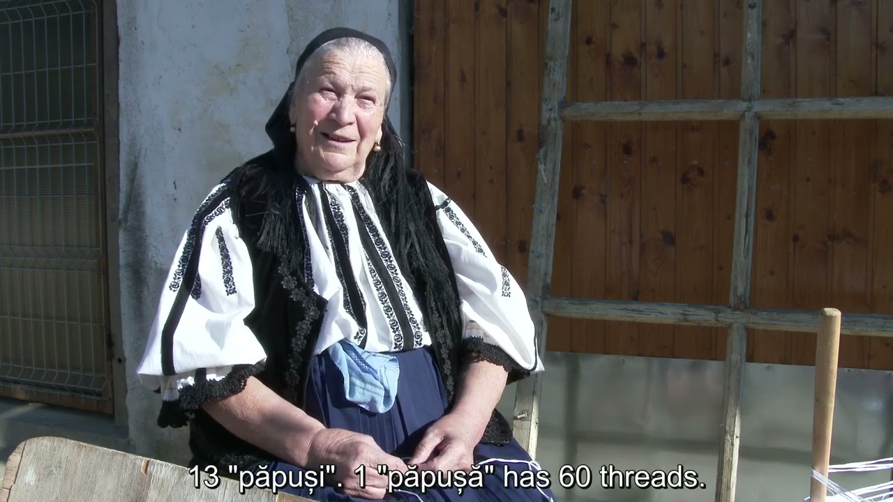 Weaving a shirt on a loom with Maria Tarata