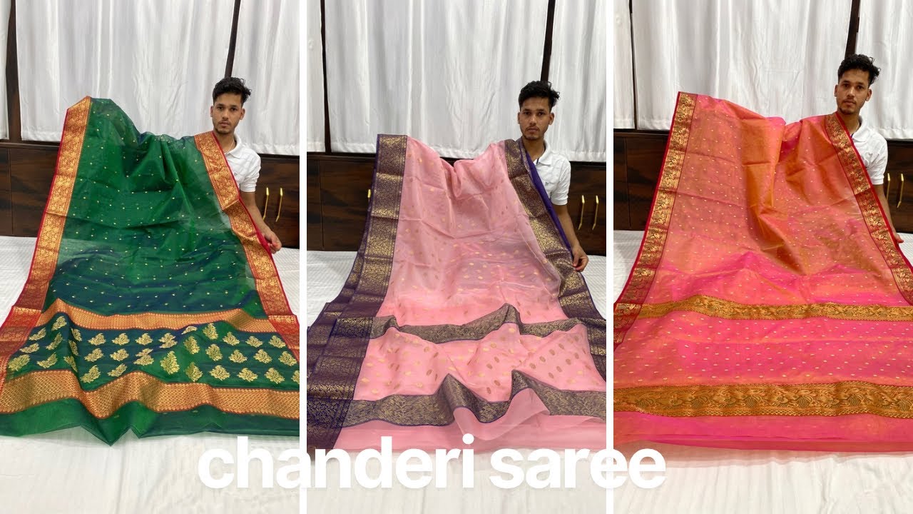 chanderi handloom saree Katan silk order now 7489212293