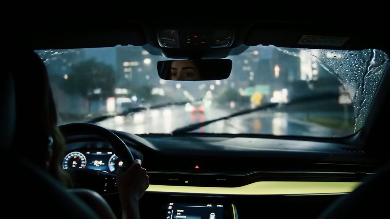 Boring Night Rain Driving - Dark Screen Calming Rain for Deep Sleep