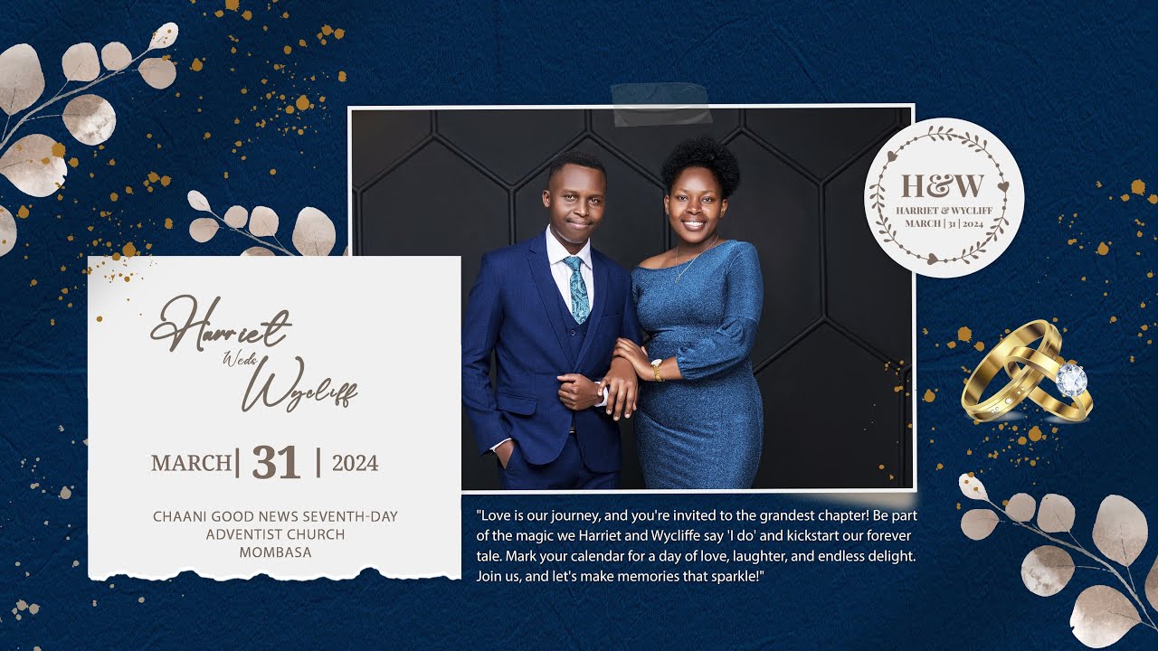 HARRIET WEDS WYCLIFF | AT CHAANI GOOD NEWS SEVENTH-DAY CHURCH MOMBASA