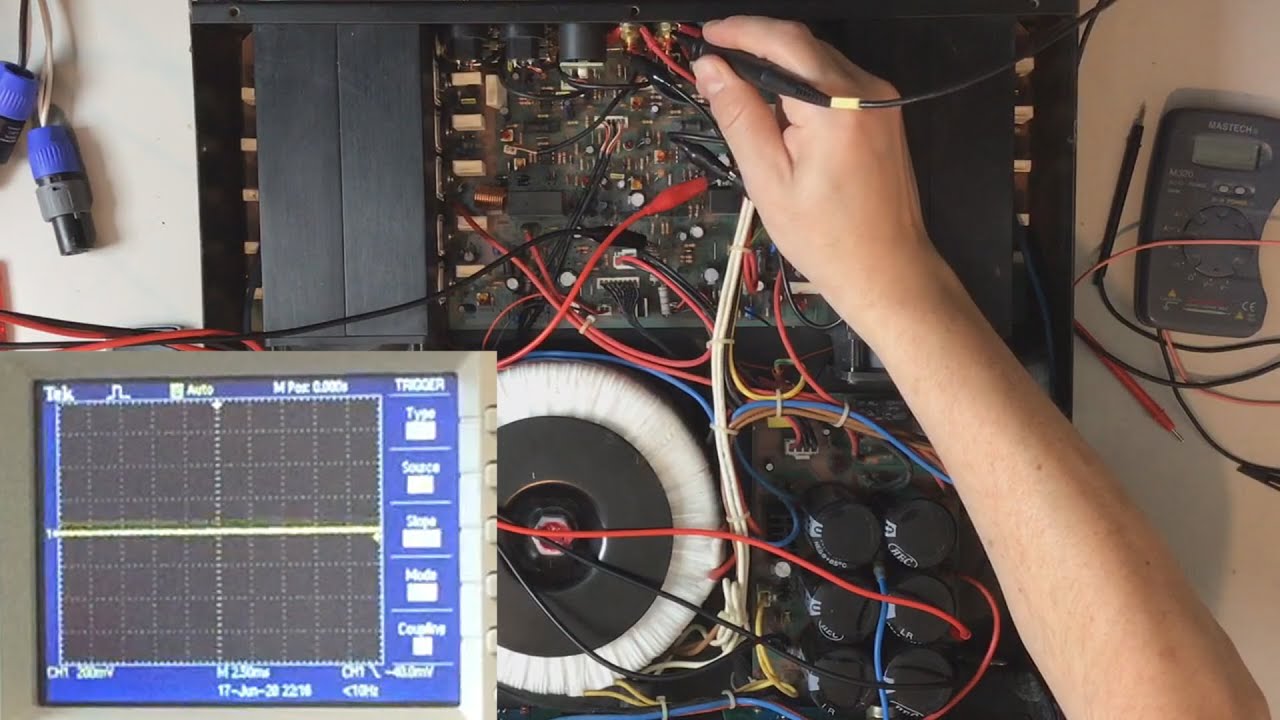 Dare Audio V1100 Power Amplifier repair. Part 1. Diagnosing the fault/s, safe bring-up,