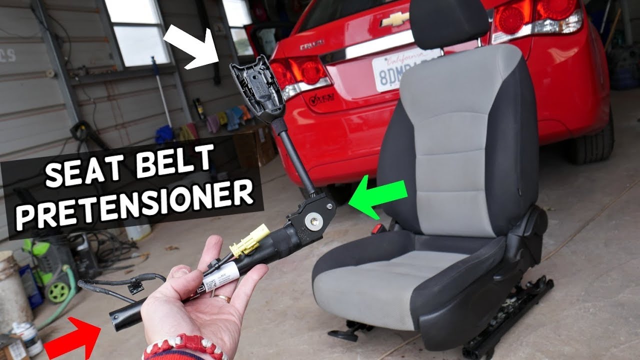 CHEVROLET CRUZE FRONT SEAT BELT PRETENSIONER REMOVAL REPLACEMENT. CHEVY CRUZE
