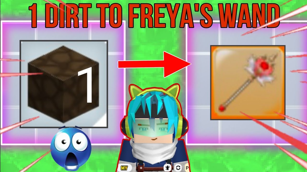 1 DIRT TO WAND EPIC CHALLENGE🥹 I met 2 Hcaking Coins and Ask For Dup in Skyblock BlockmanGo