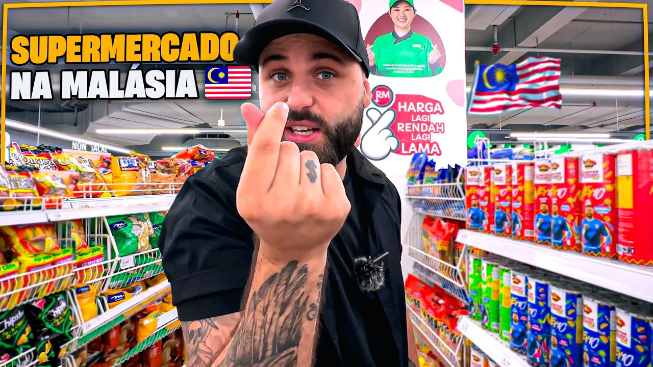 COMO É UM SUPERMERCADO NA MALÁSIA! PREÇOS E PRODUTOS BIZARROS