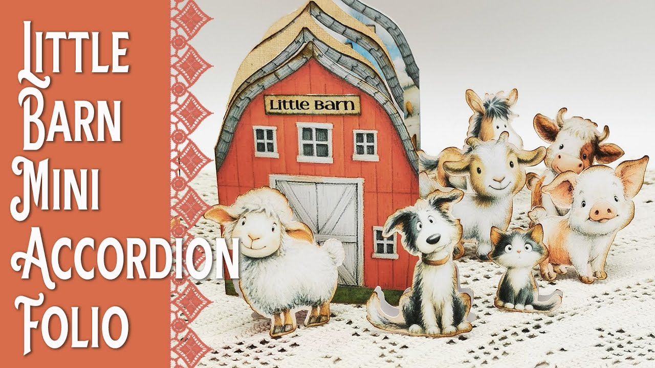 Учебное пособие по изготовлению книги-аккордеона Little Barn, журнал для записей и набор для печа...