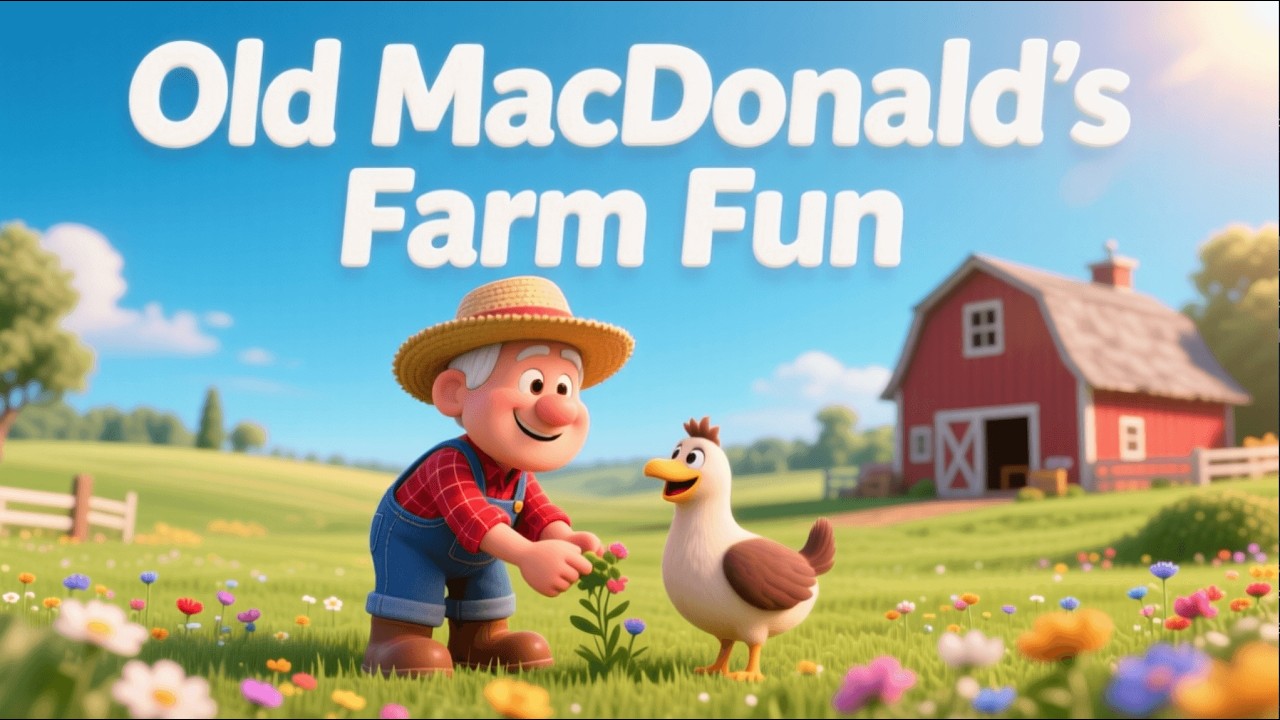 Old MacDonald's Farm Fun | English Nursey Rhyme With Lyrics For Kids | Kids Song | Kudos Kids
