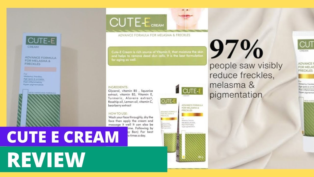 CUTE E CREAM REVIEW|CREAM FOR HYPERPIGMENTATION|CREAM FRECKLES| Cream for melasma| chehry ki chayian