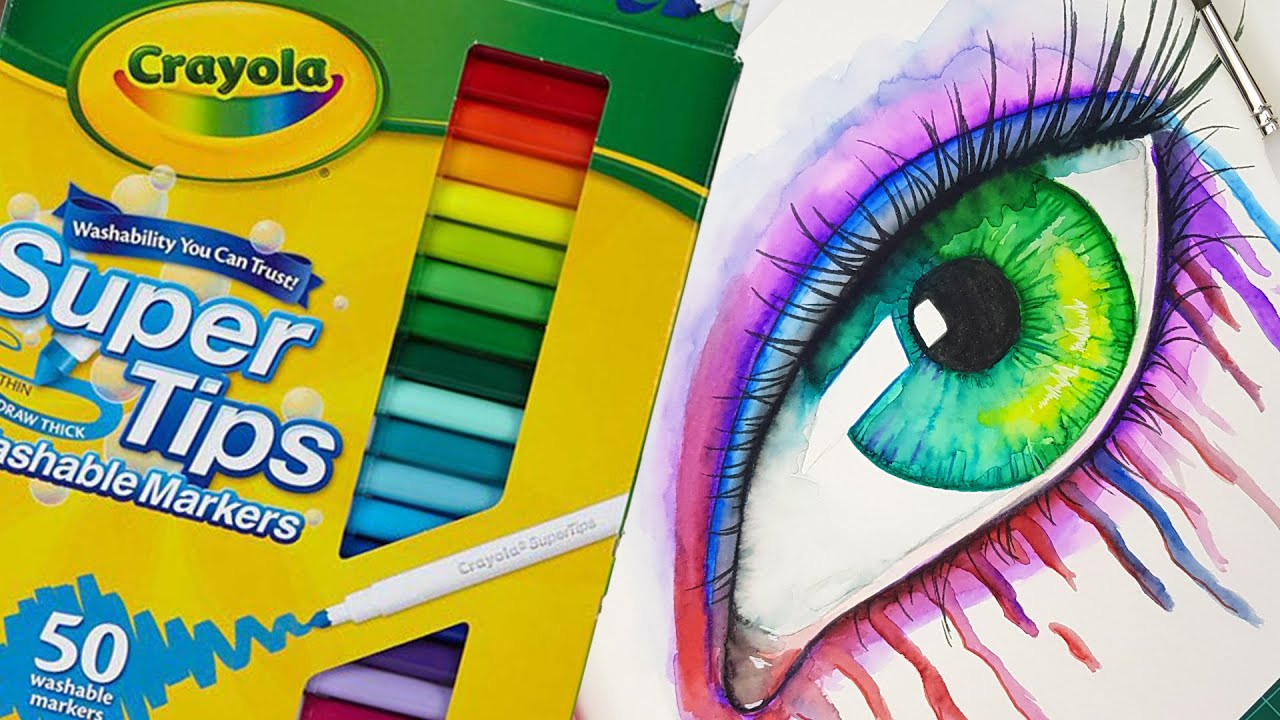 Crayola Super Tips Markers Watercolour Method Review