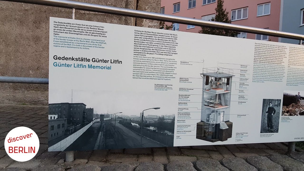 [4K]  Along the Berlin Wall Trail #3 - border crossing Invalidenstraße to guard tower / memorial