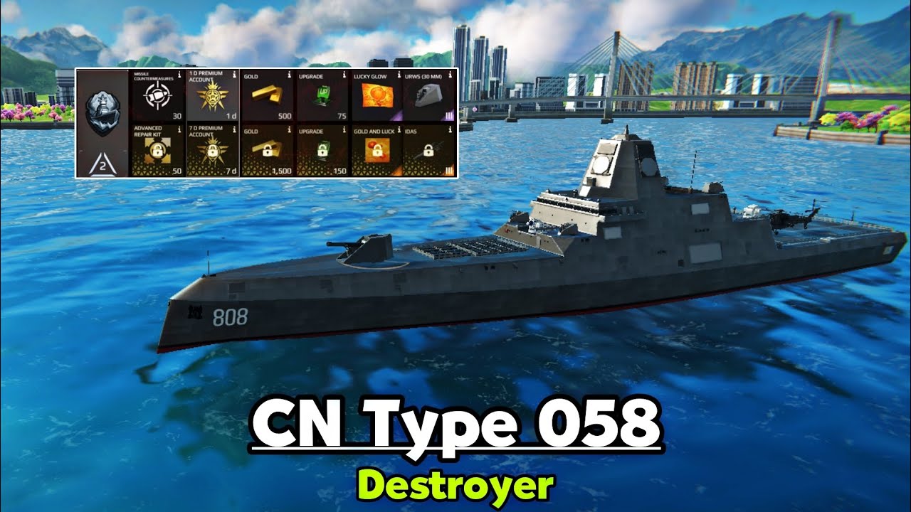 CN Type 058 🇨🇳 Combo IDAS & URWS Gratis Dari Mini Event Night of Lights - Modern Warships