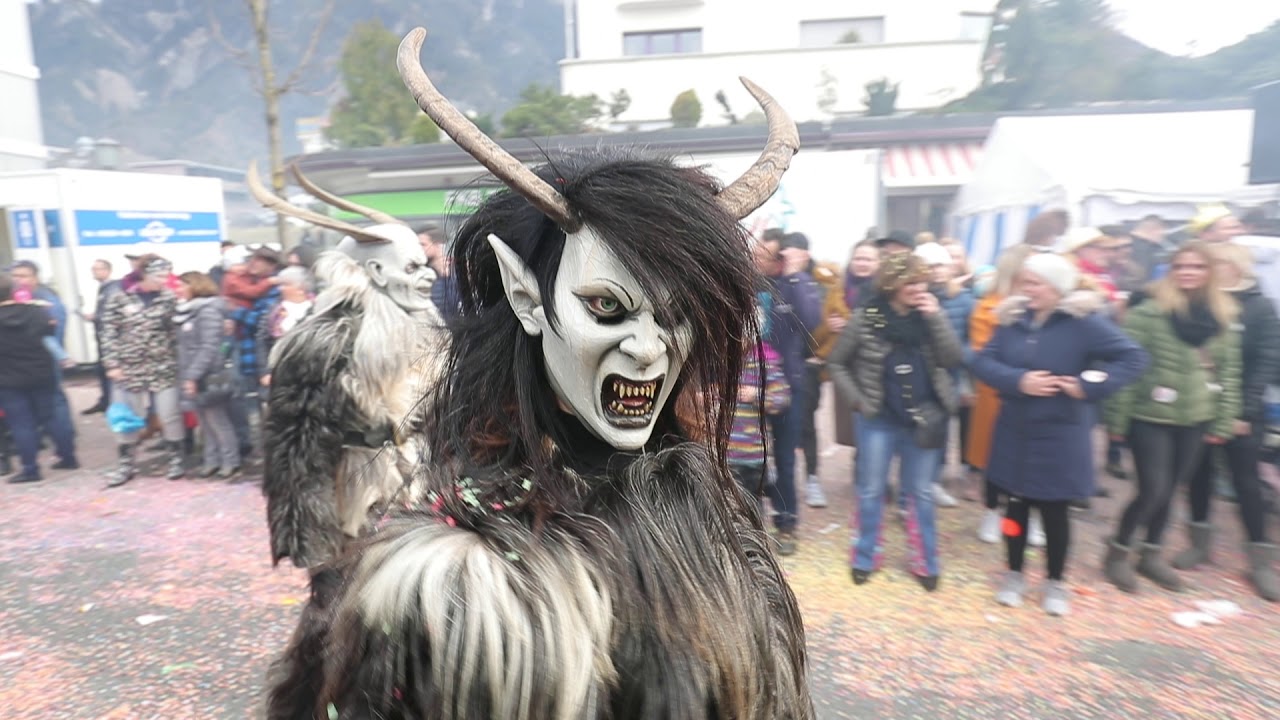 Daemons at the Schaan umzug, Fasnacht 2020