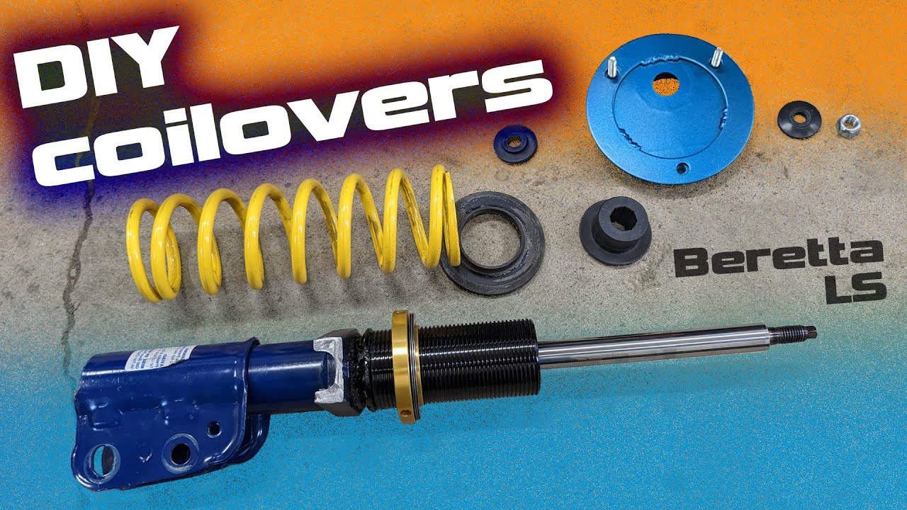 Get low. DIY coilovers and added caster for Beretta #LSswap