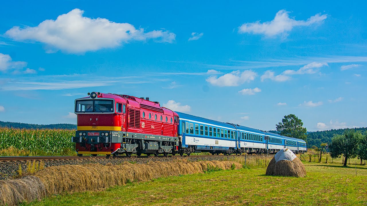 Pociągi Červen&yacute; Kostelec i czerwony rodzynek 754 067-7